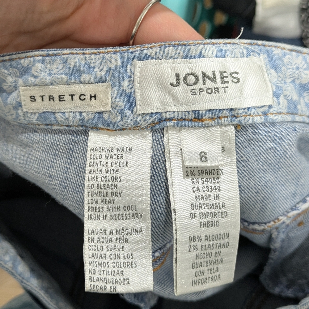 US 6 Jones Sport Blue Knee-Length A-Line Casual Skirt - Picture 3 of 3